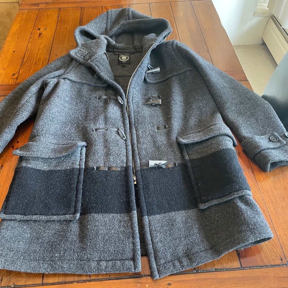 Hudson’s Bay HBC Wool Stripe Duffel Coat